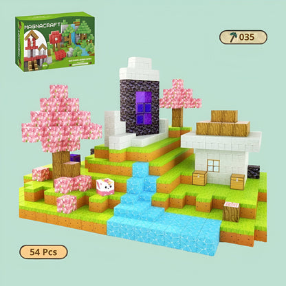 Cherry Blossom Minecraft Set | Cherry Blossom Magnet | MagnaCraft